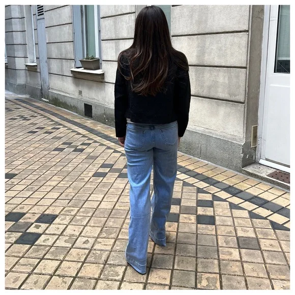 #51 PARIS CHIC FABULOUS SAILOR STYLE WIDE LEG JEANS - Picture 5 of 7